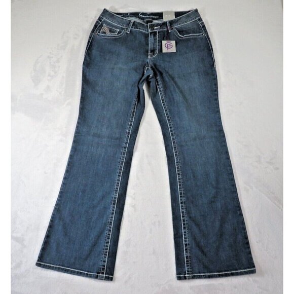 Lane Bryant Genius Fit Jeans Flare Boot-Cut Dark Wash Denim Women's Sz 14 NWT - Picture 1 of 7
